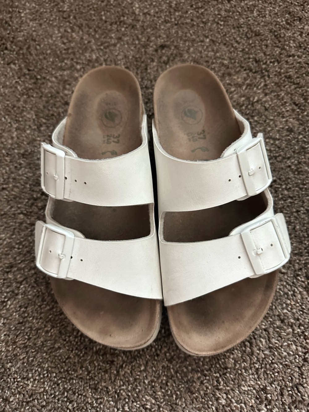 Papillio Birkenstock Arizona Platform Sandals White 37 Boho Coquette - Picture 2 of 6